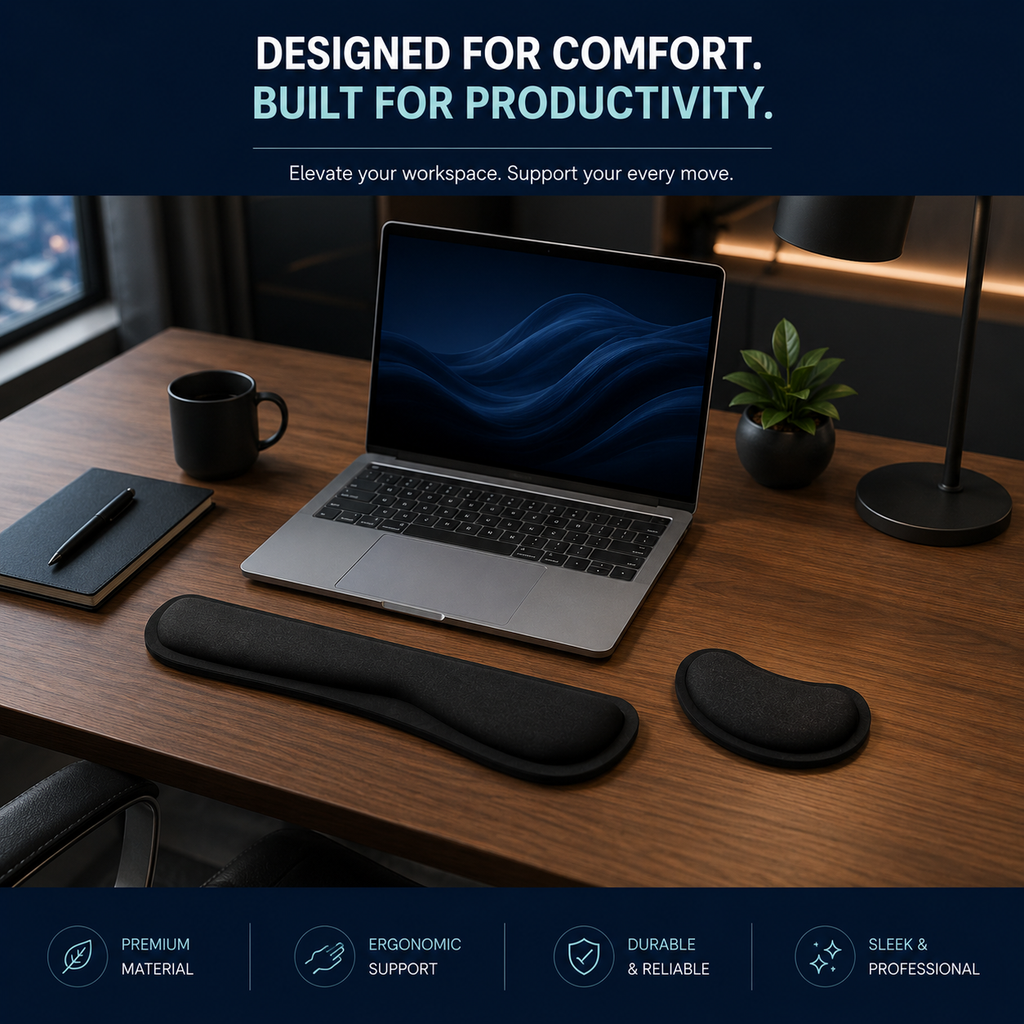 PostureCraft™ Ergonomic Wrist Cushion Set