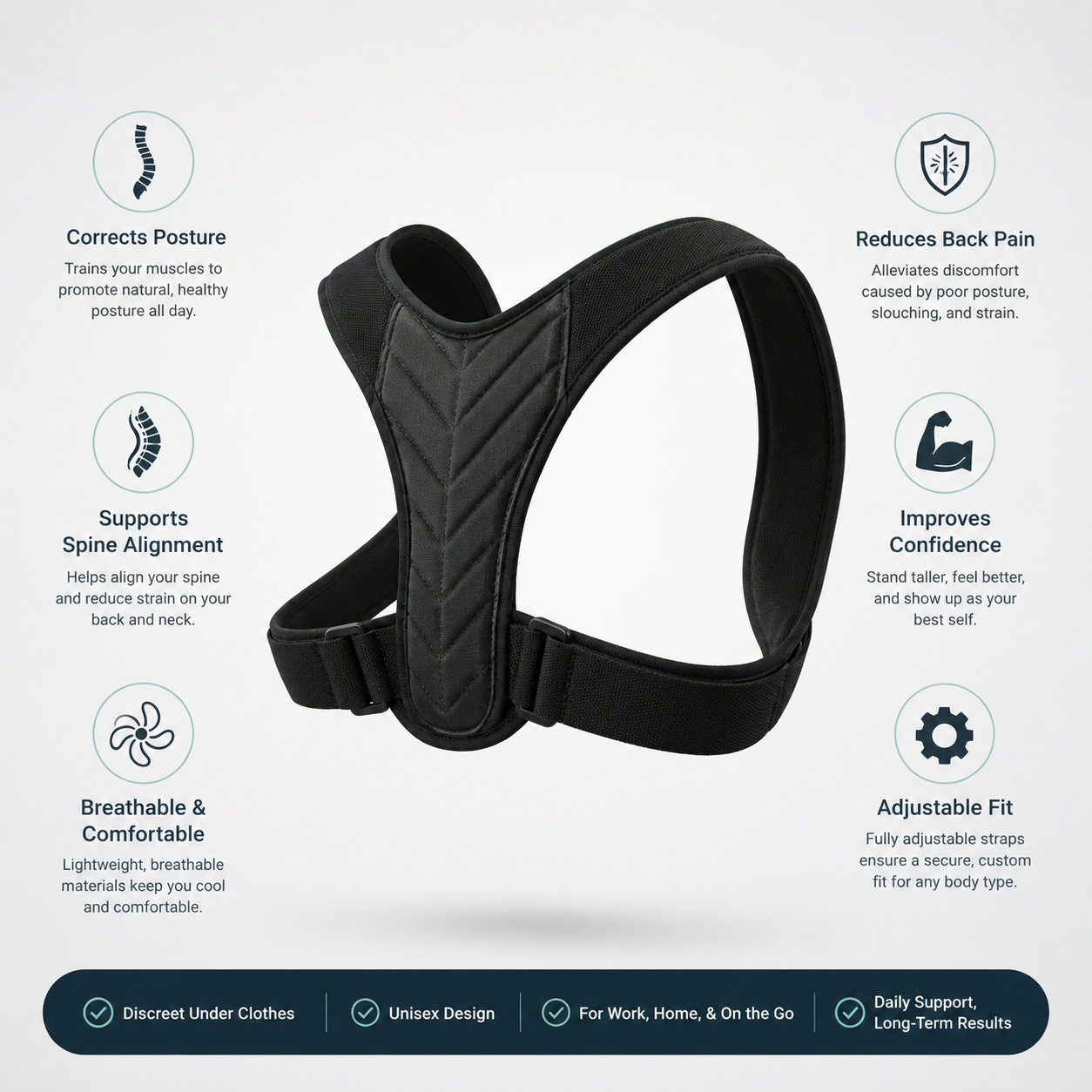 PostureCraft™ Posture Corrector Brace