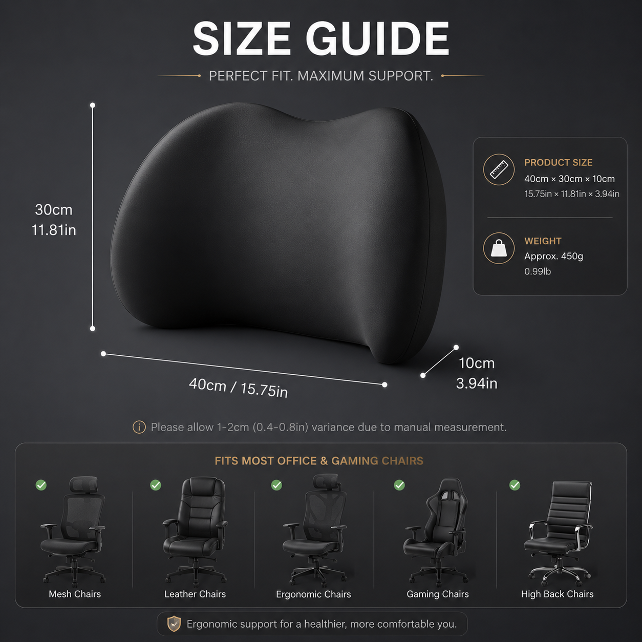 PostureCraft™ Lumbar Support Cushion