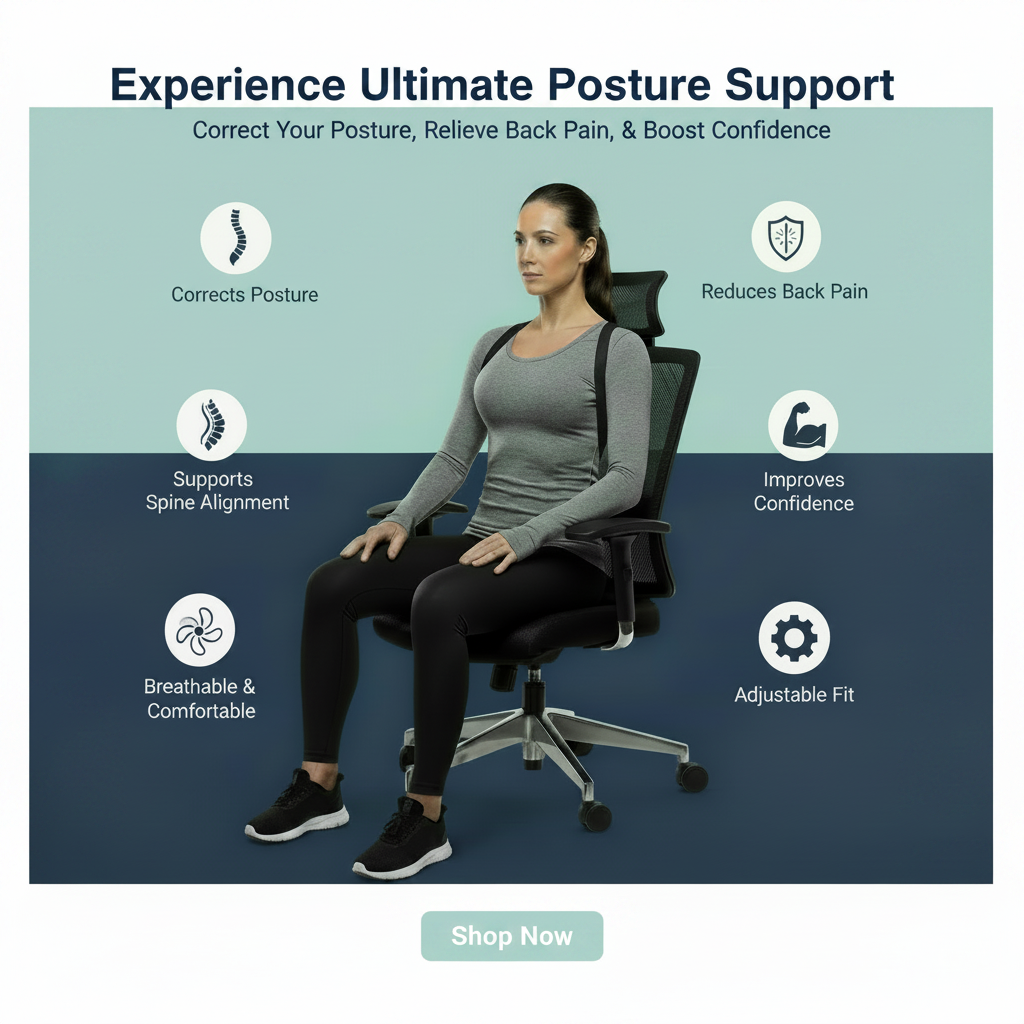Posture Corrector Benefits - Full Bleed Square